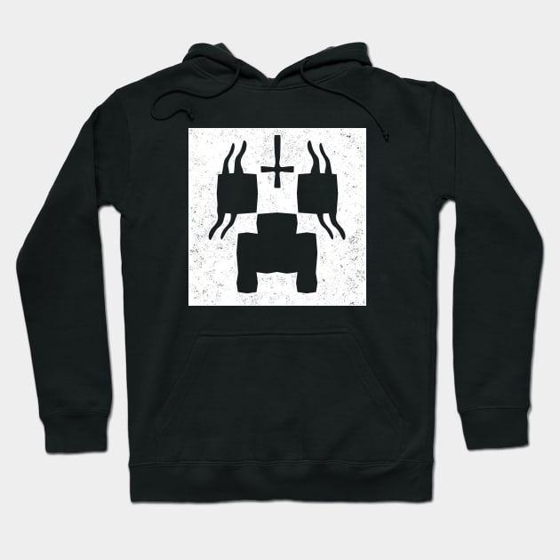 Creeper Black Metal Hoodie by logozaste